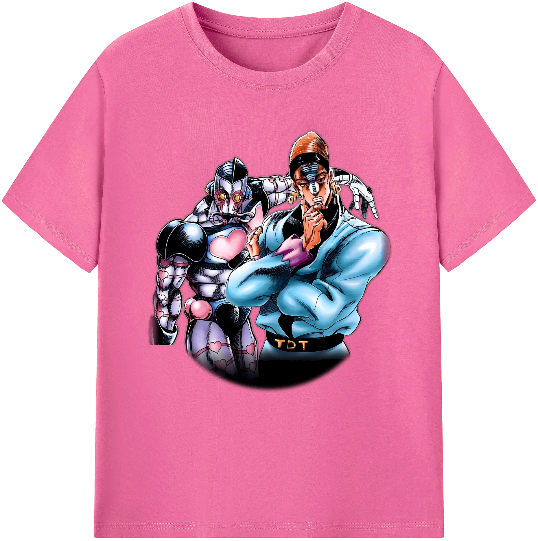 （画像用） ジョジョの奇妙な冒険 ひがしかた じょうすけ JoJo's Bizarre Adventure Higashikata Josuke レディースカジュアルプリントTシャツ（綿100％）